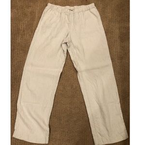 Ivory linen pants